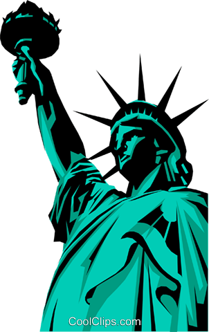 Statue Of Liberty Royalty Free Vector Clip Art Illustration - Statue Of Liberty (302x480), Png Download