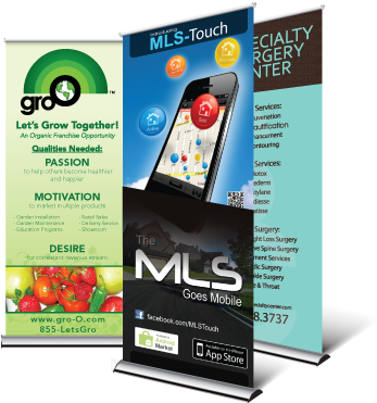Retractable Roll Up Banner - Popup & Roll Up Png (400x383), Png Download