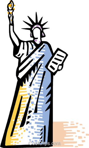 Statue Of Liberty Royalty Free Vector Clip Art Illustration (291x480), Png Download