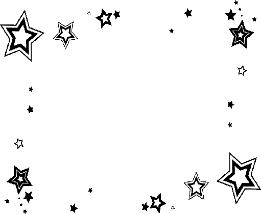 Star Border - Star Border Design Black And White (511x420), Png Download