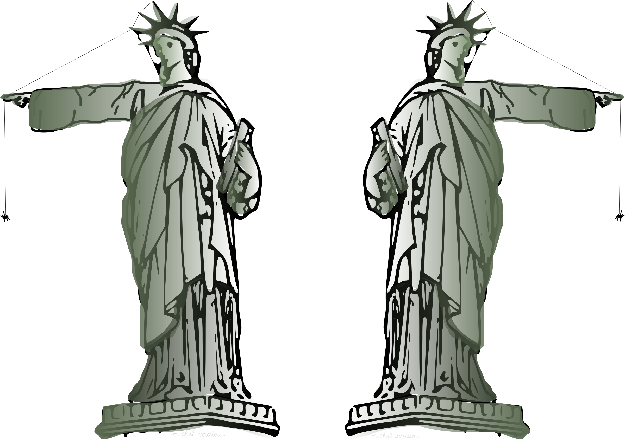 Source - Openclipart - Org - Report - Statue Of Liberty - Dessin Statue De La Liberté (2400x1692), Png Download