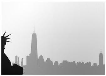 Statue Of Liberty & New Yourk-vector Poster • Pixers® - Statue Of Liberty (400x400), Png Download