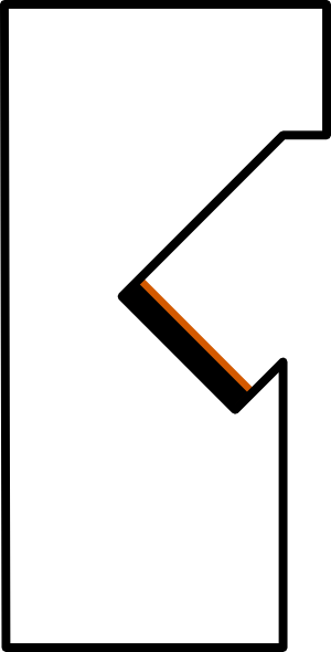Left Arm Black Brown Border Svg Clip Arts 300 X 590 (300x590), Png Download
