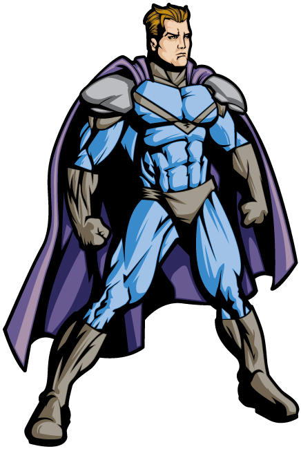 Superhero Blue Standing - Superhero (720x720), Png Download