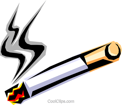 Representação De Um Cigarro Livre De Direitos Vetores - Cigarette (480x413), Png Download