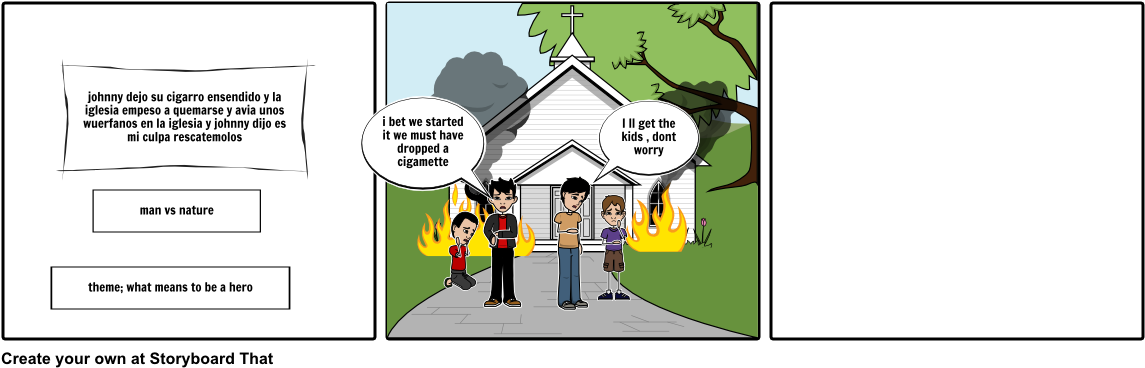 Johnny Dejo Su Cigarro Ensendido Y La Iglesia Empes - Cartoon (1164x385), Png Download