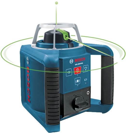 Bosch Grl300hvg Green Beam Self-leveling Horizontal - Bosch Grl300hvg Rotary Laser Level (523x554), Png Download