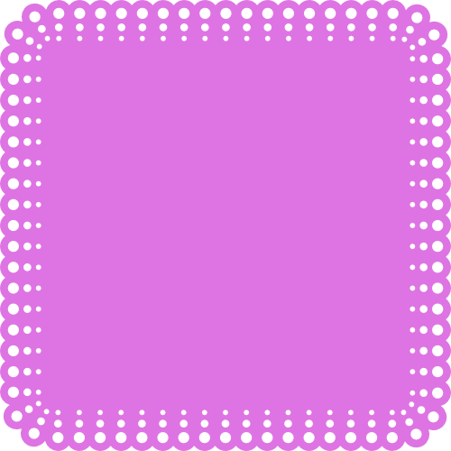 Triple Dotted Scallop Page - Valentine's Day (500x500), Png Download