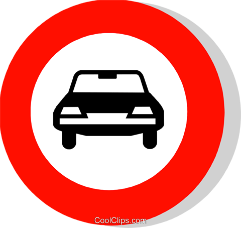 Eu Traffic Sign, No Entry For Motor Cars Royalty Free - Red Car (480x454), Png Download