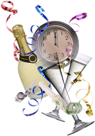 New Year Clocks - Buék 2017 Png (383x500), Png Download