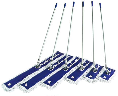 Blue & White Dust Lobby Mop, Size - Floor Mop Stick (500x404), Png Download