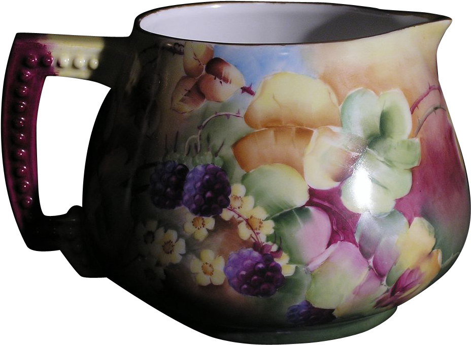 L France Porcelain Lemonade Pitcher Is Hand Painted - Teacup (927x927), Png Download