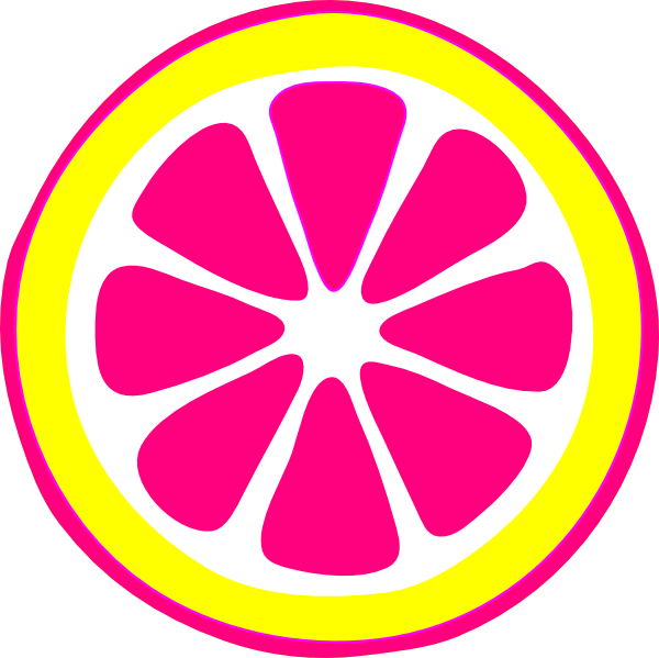 Pink Lemon Clipart - Pink And Yellow Lemons (600x599), Png Download