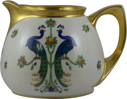 Pickard “oriental Birds” Lemonade Pitcher Signed Bessie - Blue And White Porcelain (531x531), Png Download