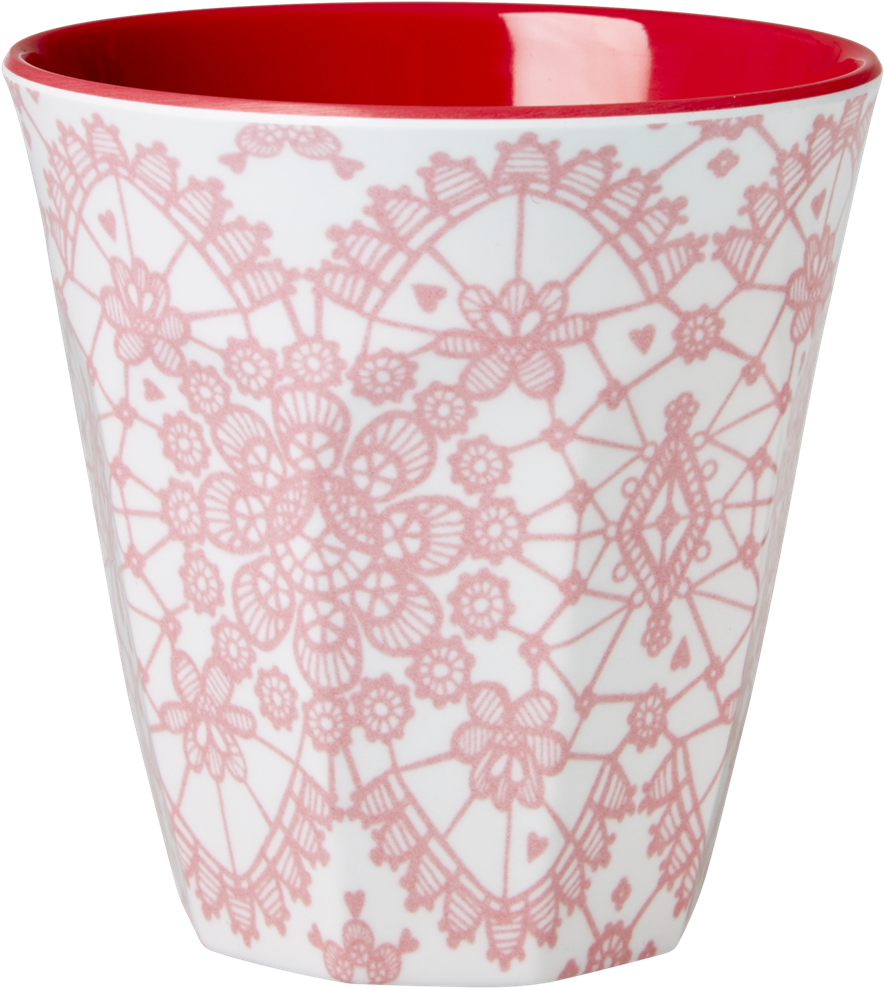 Pink Lace Melamine Cup - Rice - Lifestyle, Decoration - Lace Melamine Cup - (1024x1024), Png Download