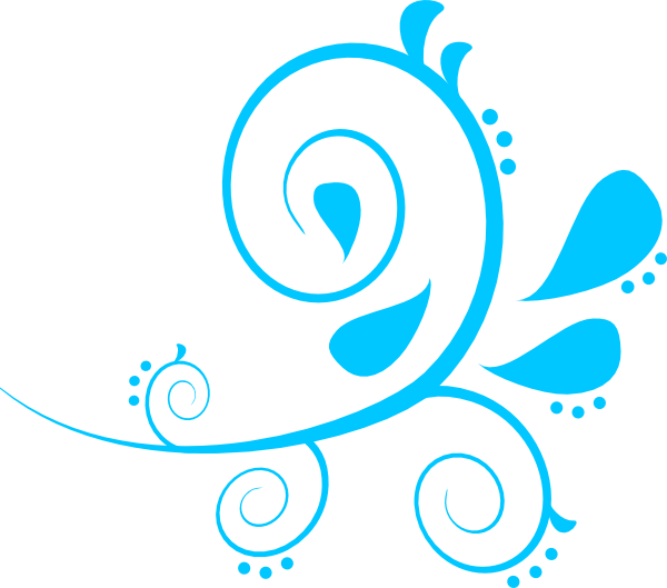 Light Blue Swirls Clipart 4 By Daniel - Light Blue Swirl Design (600x529), Png Download