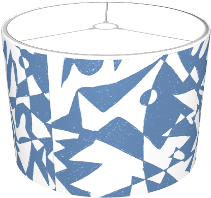 Blue Swirl - Lampshade (674x516), Png Download