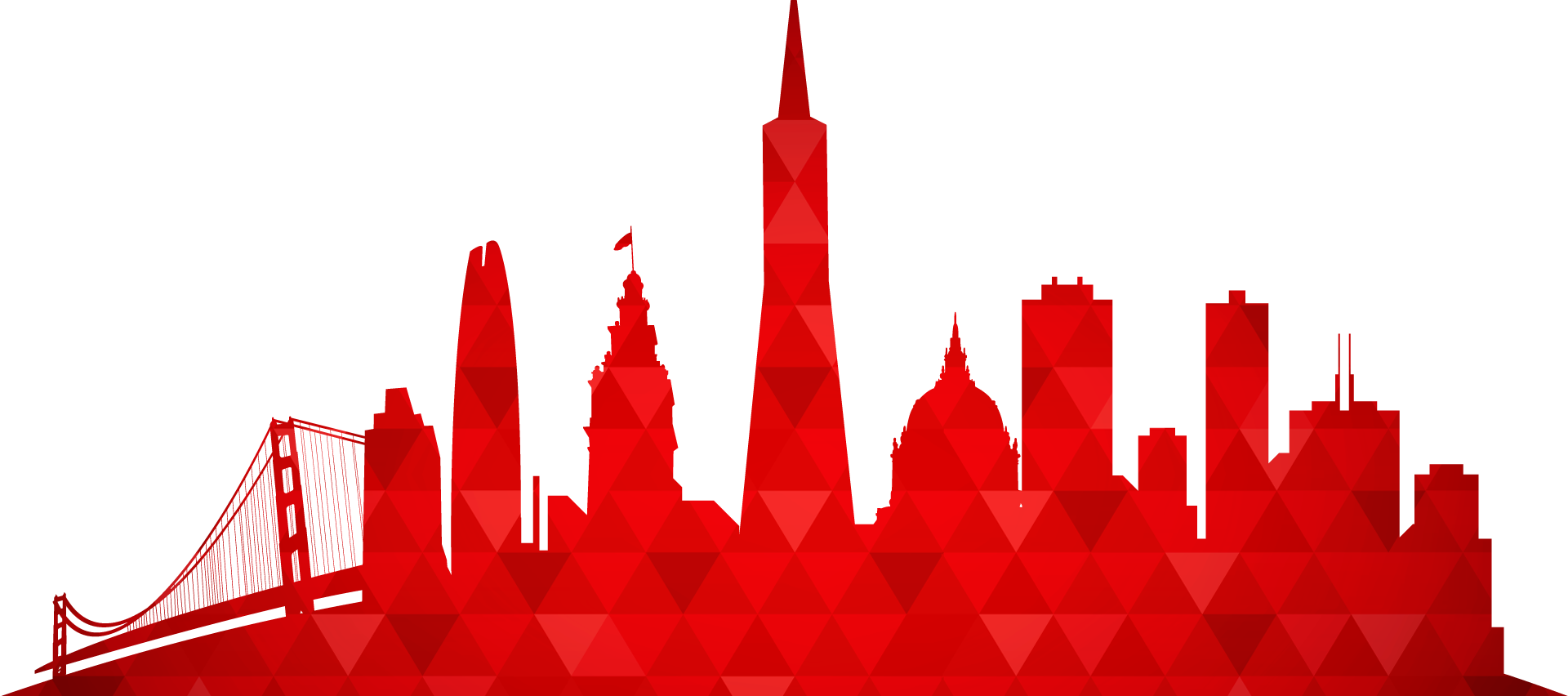 San Francisco Salsa Bachata Kizomba Congress - San Francisco Skyline Graphic (1920x852), Png Download