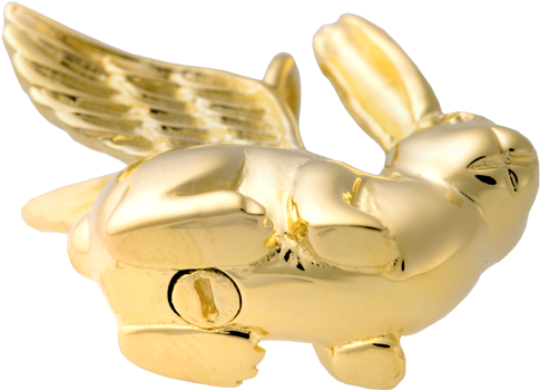 Rabbit Cremation Jewelry Revealing Discreet Urn Opening - Bunny Urn (500x500), Png Download