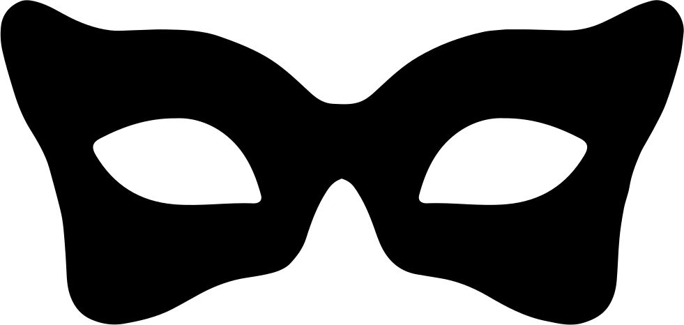 Carnival Black Mask (981x466), Png Download