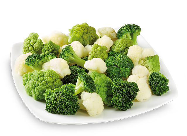 Side Dish With Broccoli, Cauliflower And Romanesco - Broccoli (750x550), Png Download