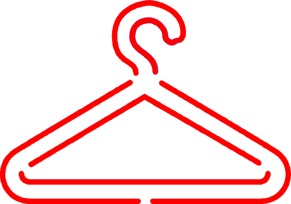 Red Dress Hanger Clip Art (600x421), Png Download