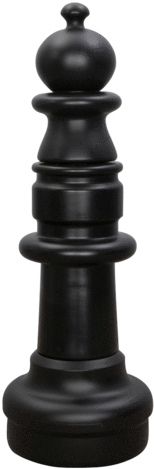 Megachess 28 Inch Dark Plastic Pawn Giant Chess Piece - Chess Piece (480x480), Png Download