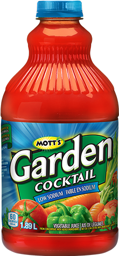 Mott's Low Sodium Garden Blend Cocktail - Garden Cocktail Low Sodium (250x500), Png Download