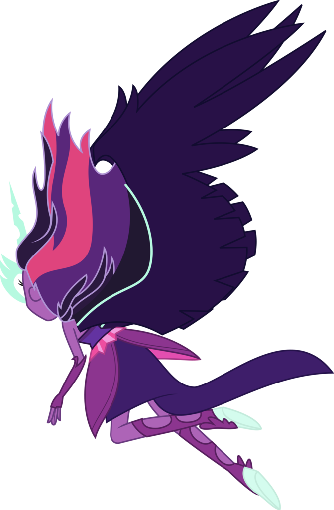 Sketchmcreations, Commission, Equestria Girls, Flying, - Midnight Sparkle Vector (671x1024), Png Download