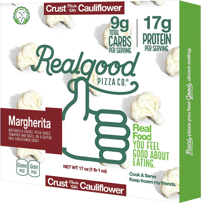Nutritional Info - Real Good Food Co Cauliflower Pizza (1002x1006), Png Download