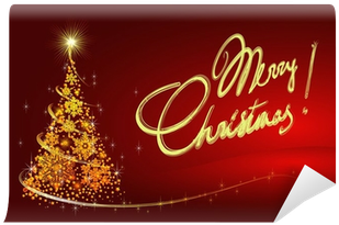 Shining Christmas Tree With Golden Sparkles - Christmas Tree (400x400), Png Download