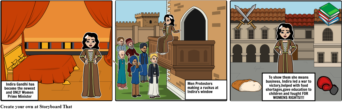 Indira Gandhi - Cartoon (1164x385), Png Download