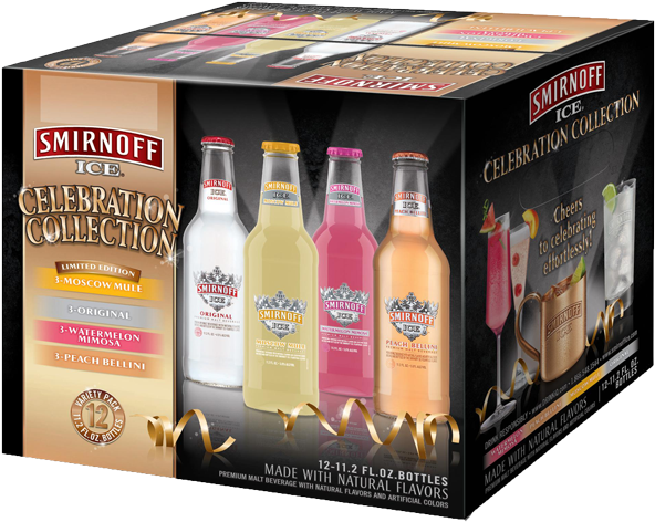 Smirnoff Ice Celebration Pack - Smirnoff Ice Seasonal Variety Pack (615x480), Png Download