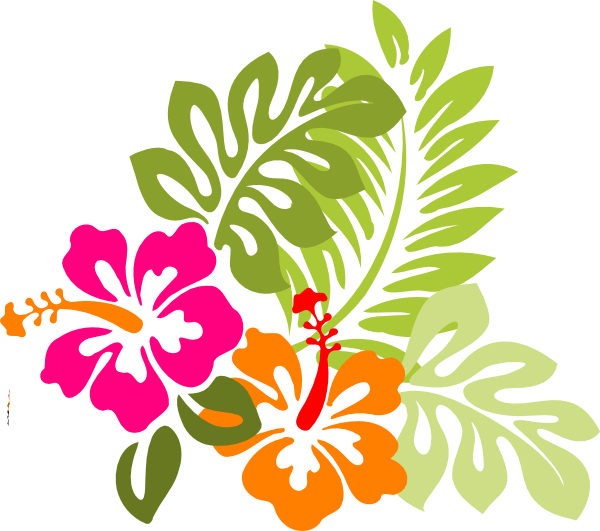 Hawaiian Flower Round Ornament (600x531), Png Download