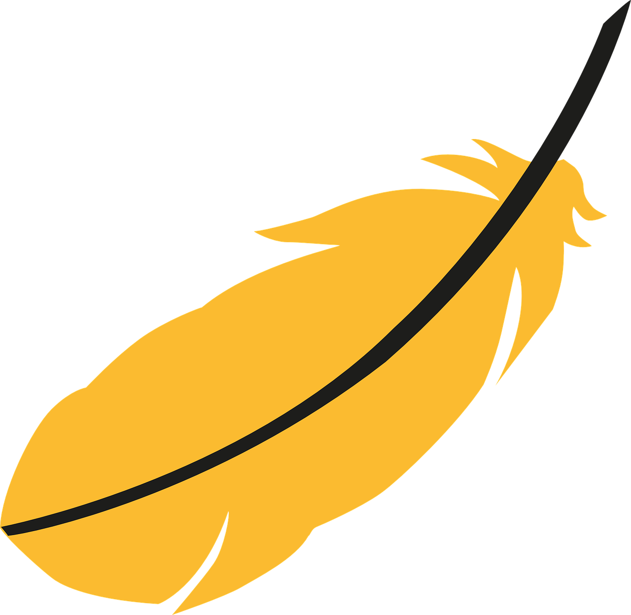Yellow Feather Clipart (739x720), Png Download