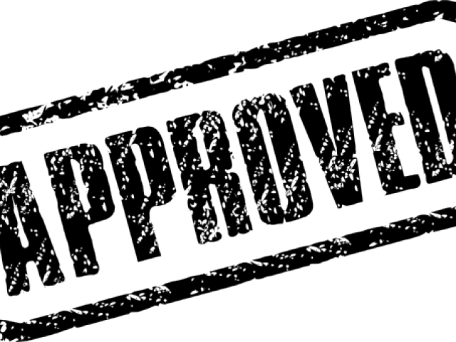 Stamp Clipart Black And White - Approved Stamp (640x480), Png Download