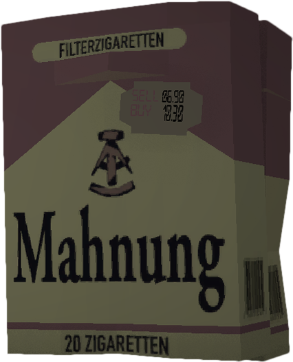 Item Cigarette Pack - Mahnung Cigarette (475x575), Png Download