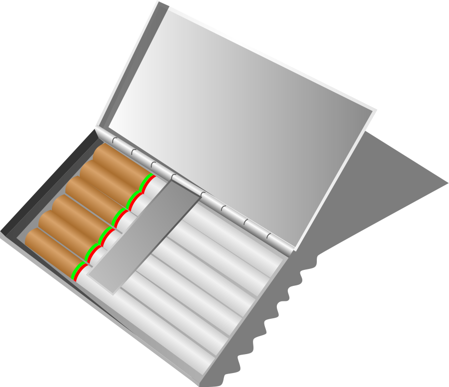 How To Set Use Cigarette Box Clipart - Cigarette Packets Cartoon Png (900x777), Png Download
