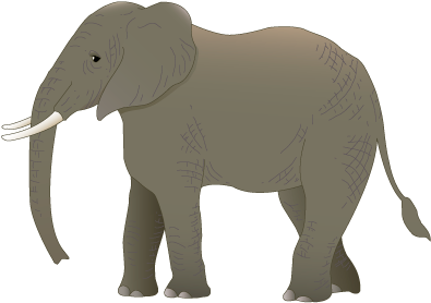 Elefante - Vector Graphics (400x400), Png Download