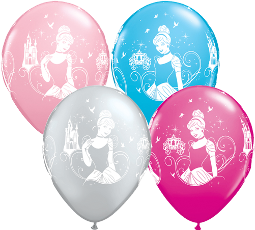 These Officially Licensed Qualatex Latex Balloons Are - Cinderella Latex Balloons - Girls Birthday Theme, Party (500x500), Png Download