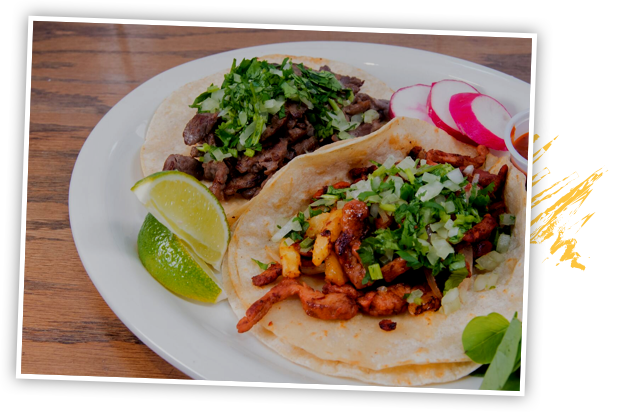 Sidewalk Tacos - Korean Taco (629x412), Png Download