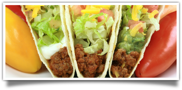 El Popular Tiffany's Pork Chorizo Tacos - Comida De Mexico Tacos (608x300), Png Download