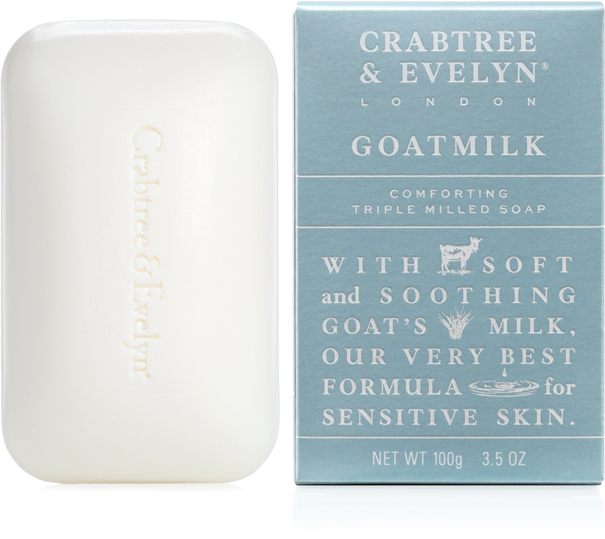 Crabtree & Evelyn Goatmilk & Oat Bar Soap - Crabtree & Evelyn Goatmilk Comforting Triple Milled (1000x1000), Png Download