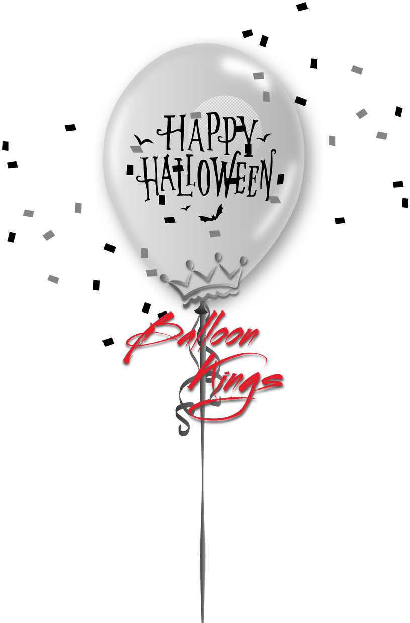 11in Latex Moon & Bat Silver - 3ft Giant Balloons - Happy Halloween 3ft Latex Balloon (1080x1280), Png Download
