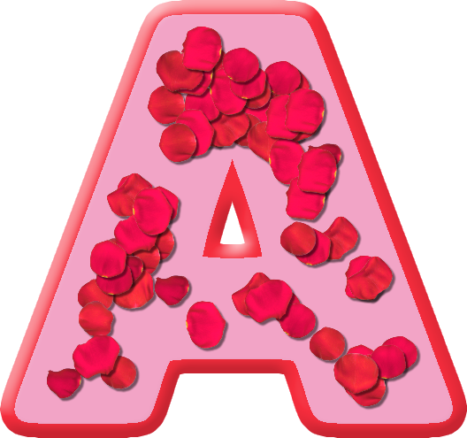 Alphabet Rose Petals (528x495), Png Download