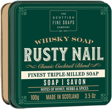 Scottish Whiskey Soaps - Scottish Fine Zepen Rusty Nail Zeep Tin (400x400), Png Download