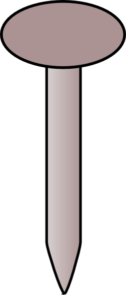 Nail Clipart - Transparent Background Nail Clipart (252x588), Png Download