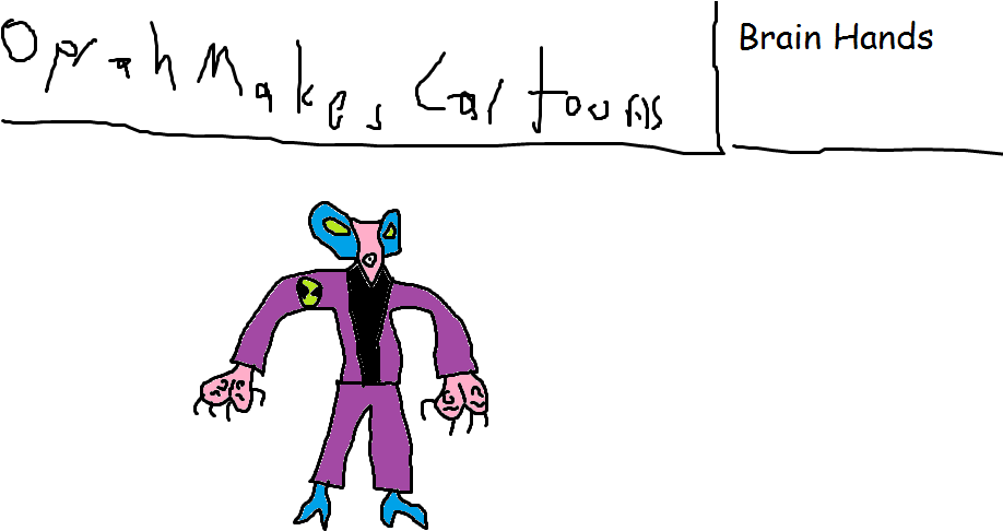 Brain Hands - Eatle Oprah Makes Cartoons (928x494), Png Download