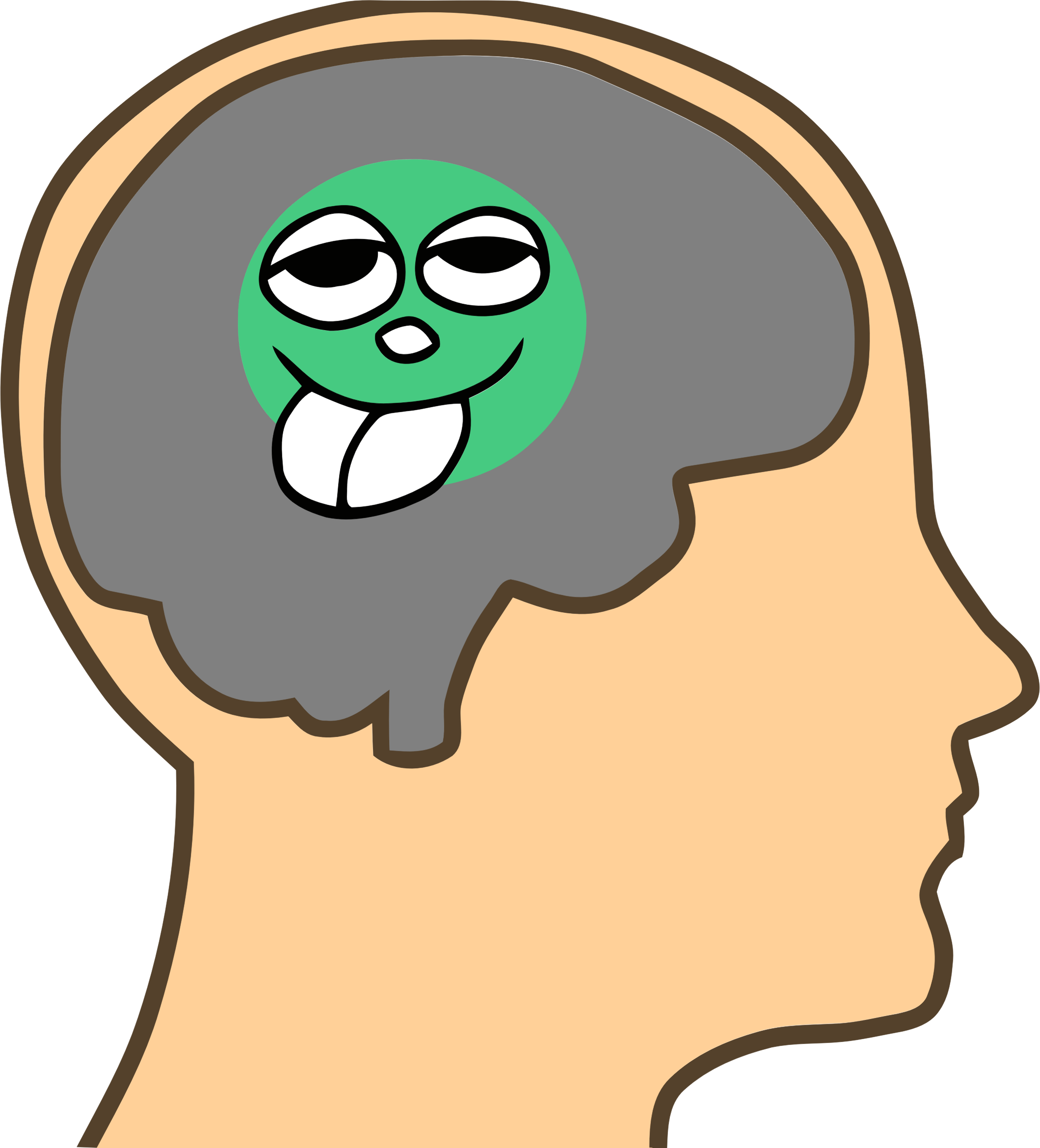 Big Image - Pea Sized Brain (2119x2340), Png Download