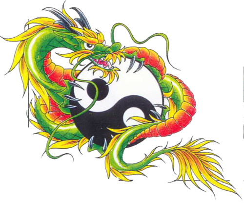 Piercings - Dragon Yin Yang Tattoo Designs (500x415), Png Download